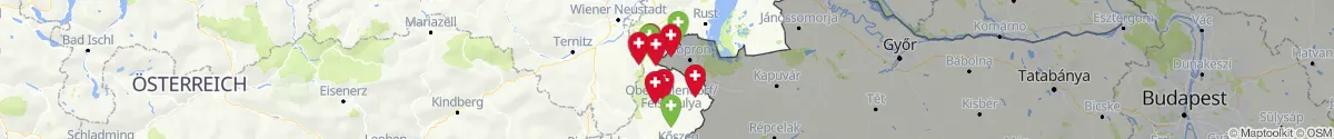 Map view for Pharmacies emergency services nearby Weppersdorf (Oberpullendorf, Burgenland)